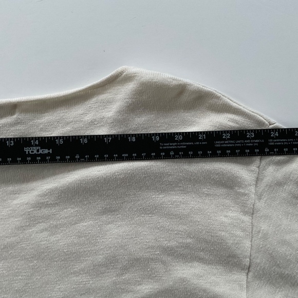 Free People Beach V-Neck Sweater Sz M Cream Slouchy Boho Lightweight Everyday - Picture 8 of 11